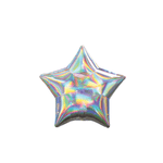 BASHES. Balloon Set Holographic Foil Star Balloon Set (silver)