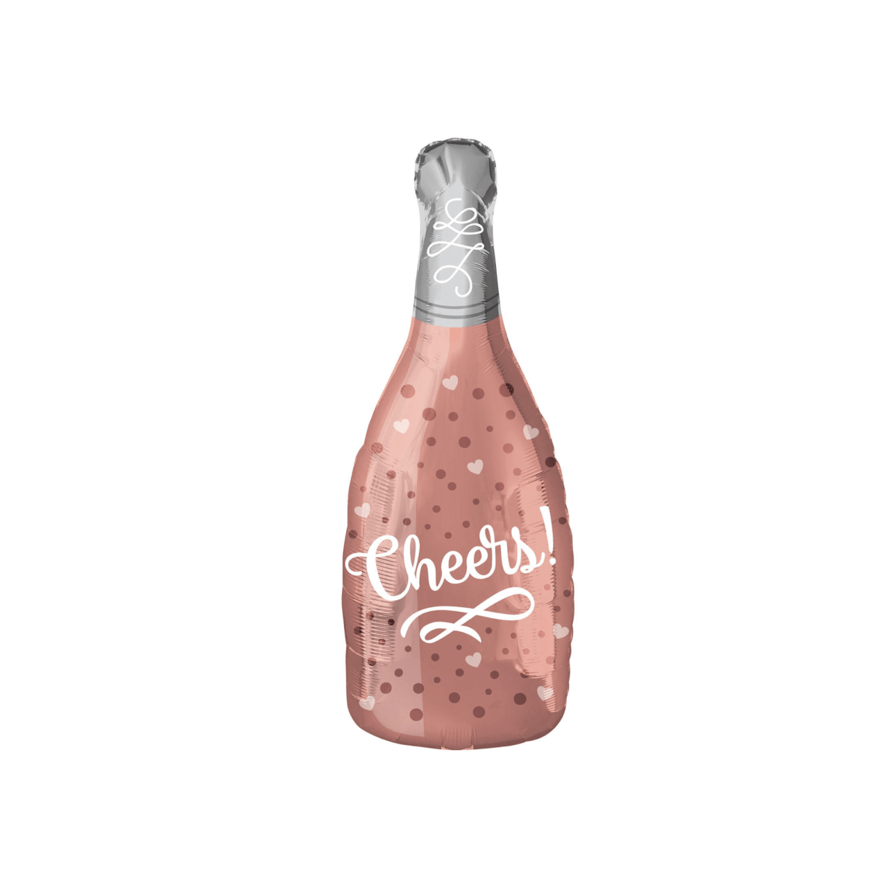 BASHES. 'Cheers' Rose Gold Mini Champagne Bottle