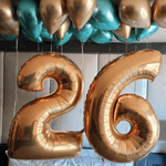 BASHES. Chrome Gold Mini Latex Balloon Set