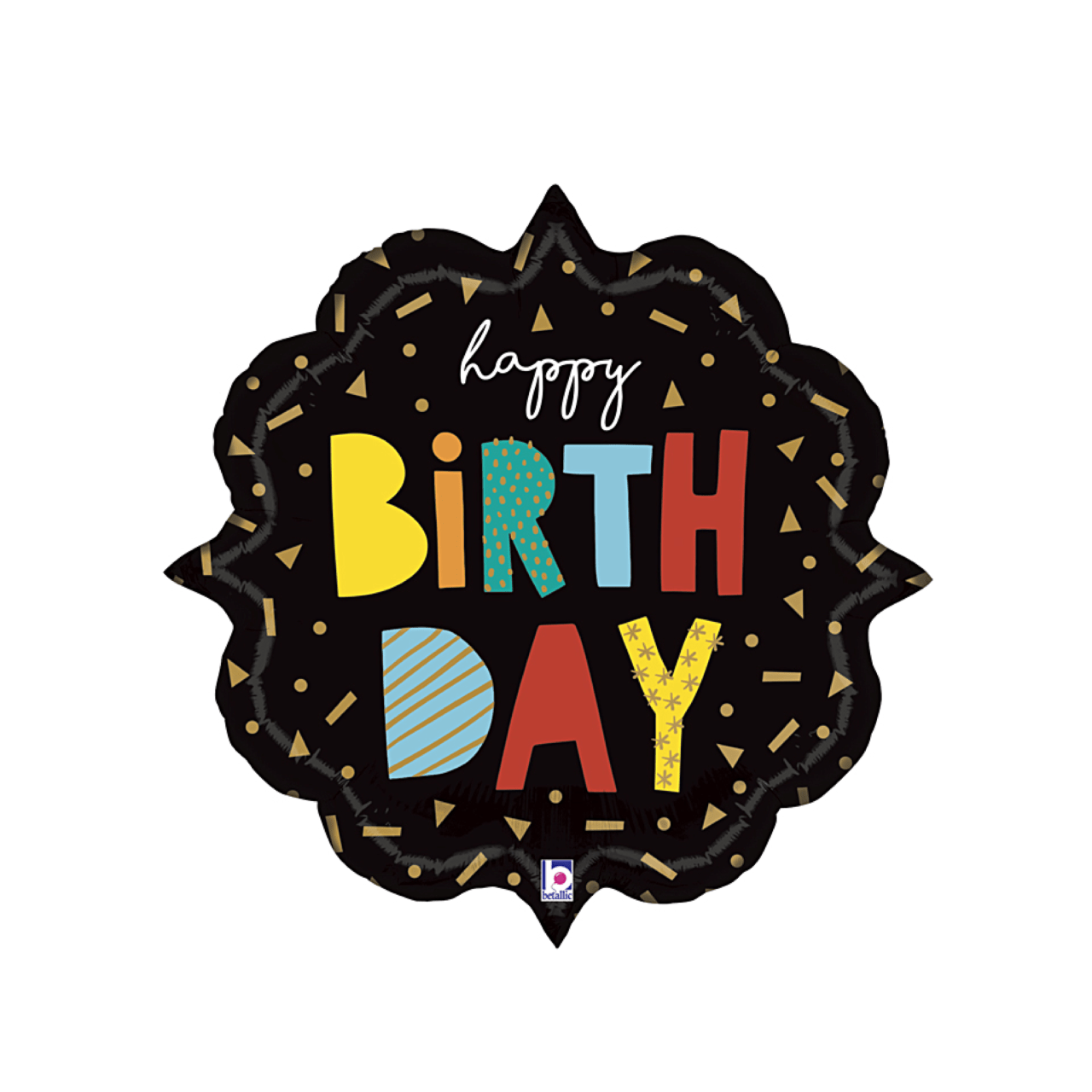 BASHES. Happy Birthday Diamond Ornate Shape Balloon