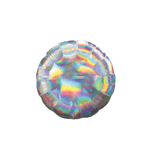 BASHES. Holographic Foil Round Balloon Set (silver)