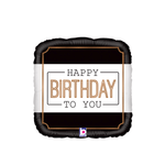 BASHES. Sleek Square Happy Birthday Balloon Set