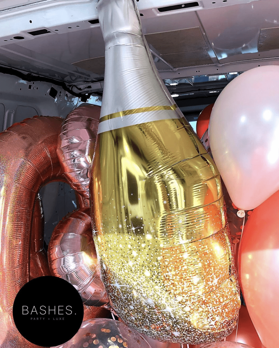 BASHESDC Balloon Glitzy Champagne Bottle Balloon