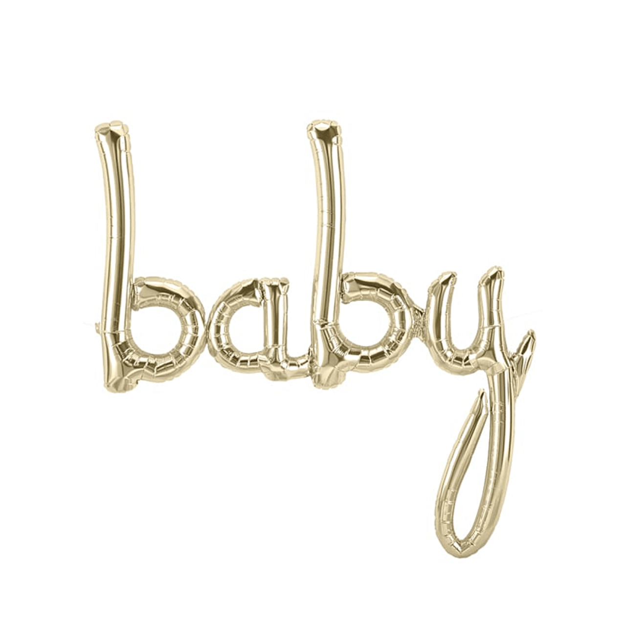 BASHESDC Balloon White Gold 'BABY' Script Balloon