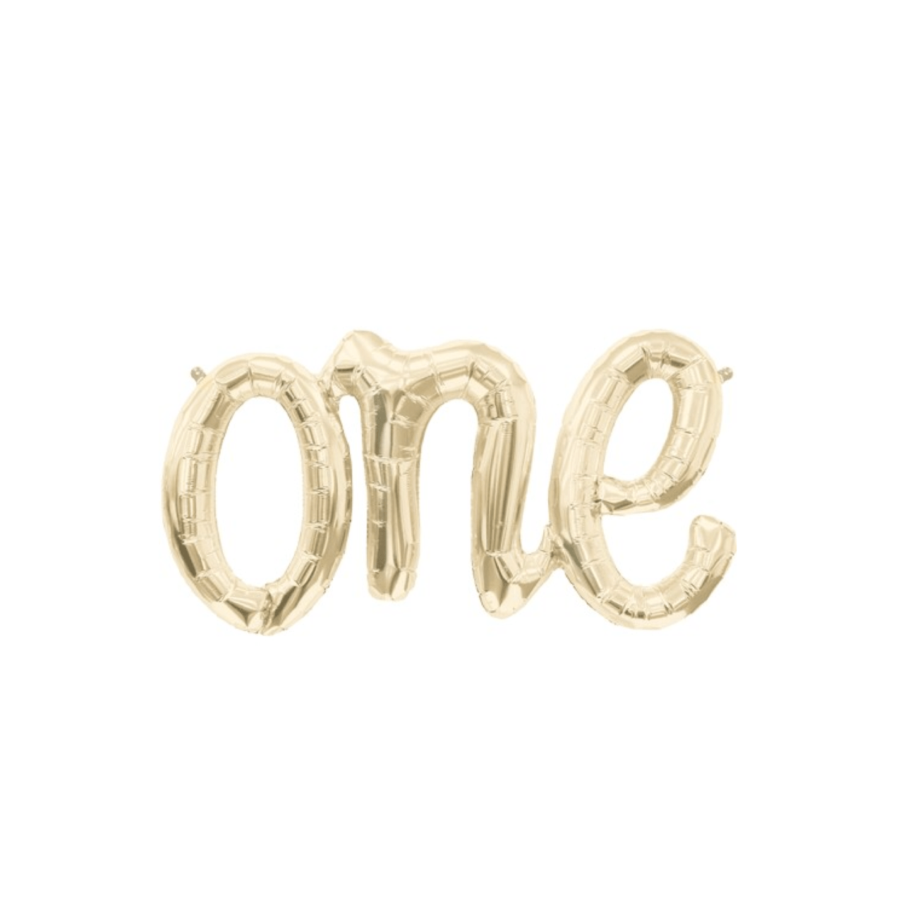 BASHESDC Balloon White Gold 'ONE' Script Balloon