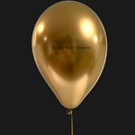 Gold balloon with 'Bashes Party Company' branding on a black background