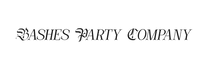 Logo of Bashes Party Company with decorative text on a white background