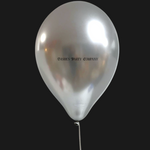 Silver balloon with 'Bashes Party Company' branding on a black background