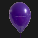 Purple balloon with 'Bashes Party Company' text on a black background