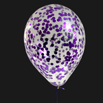 BASHES. Balloon Bundle BASHES. Signature Purple Confetti Balloons