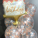 BASHES. Balloon Bundle Confetti & Cake Rose Gold Bundle