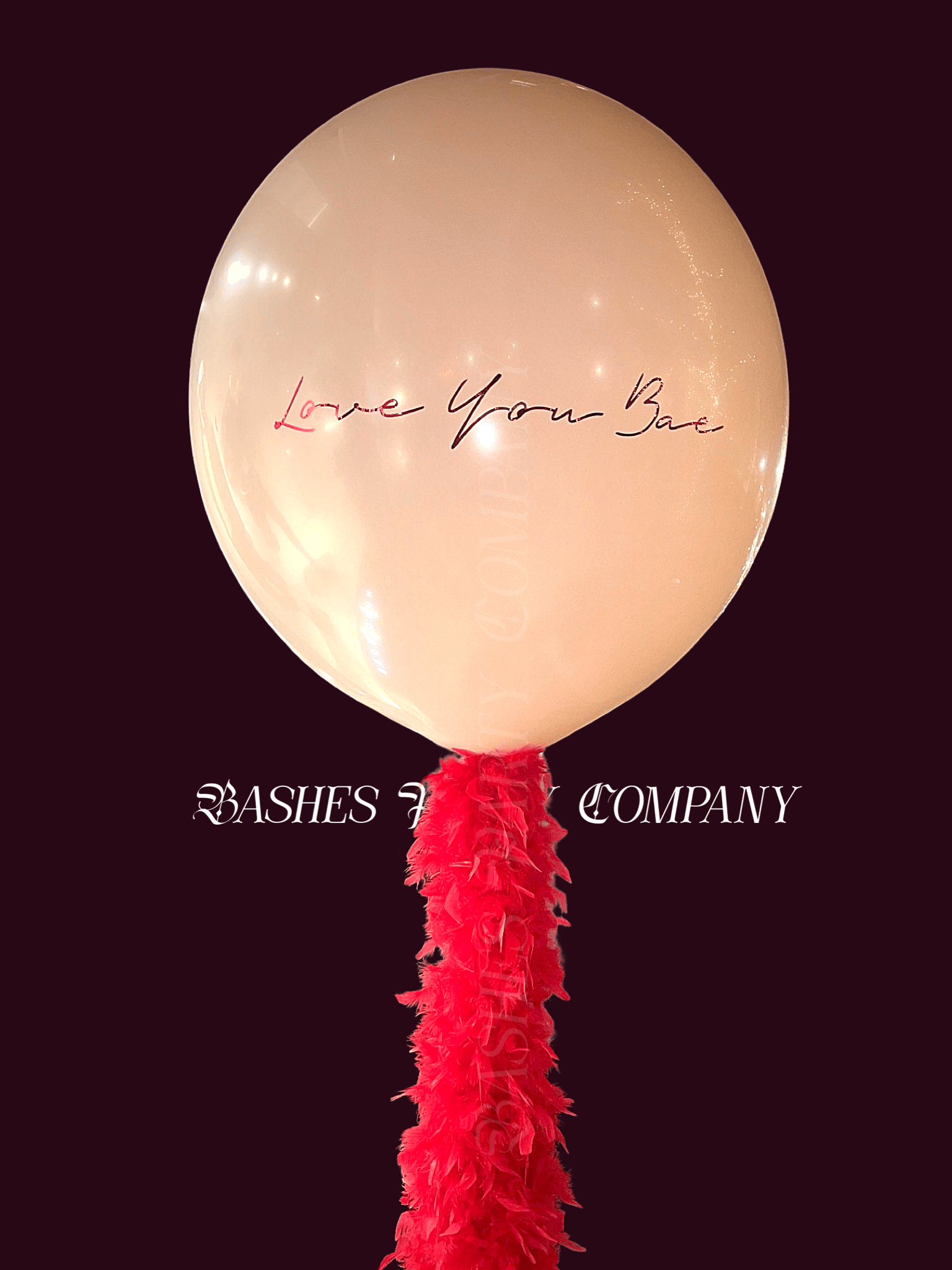 BASHES. Balloon Fancy Feathers Balloon - Valentine's Day Edition