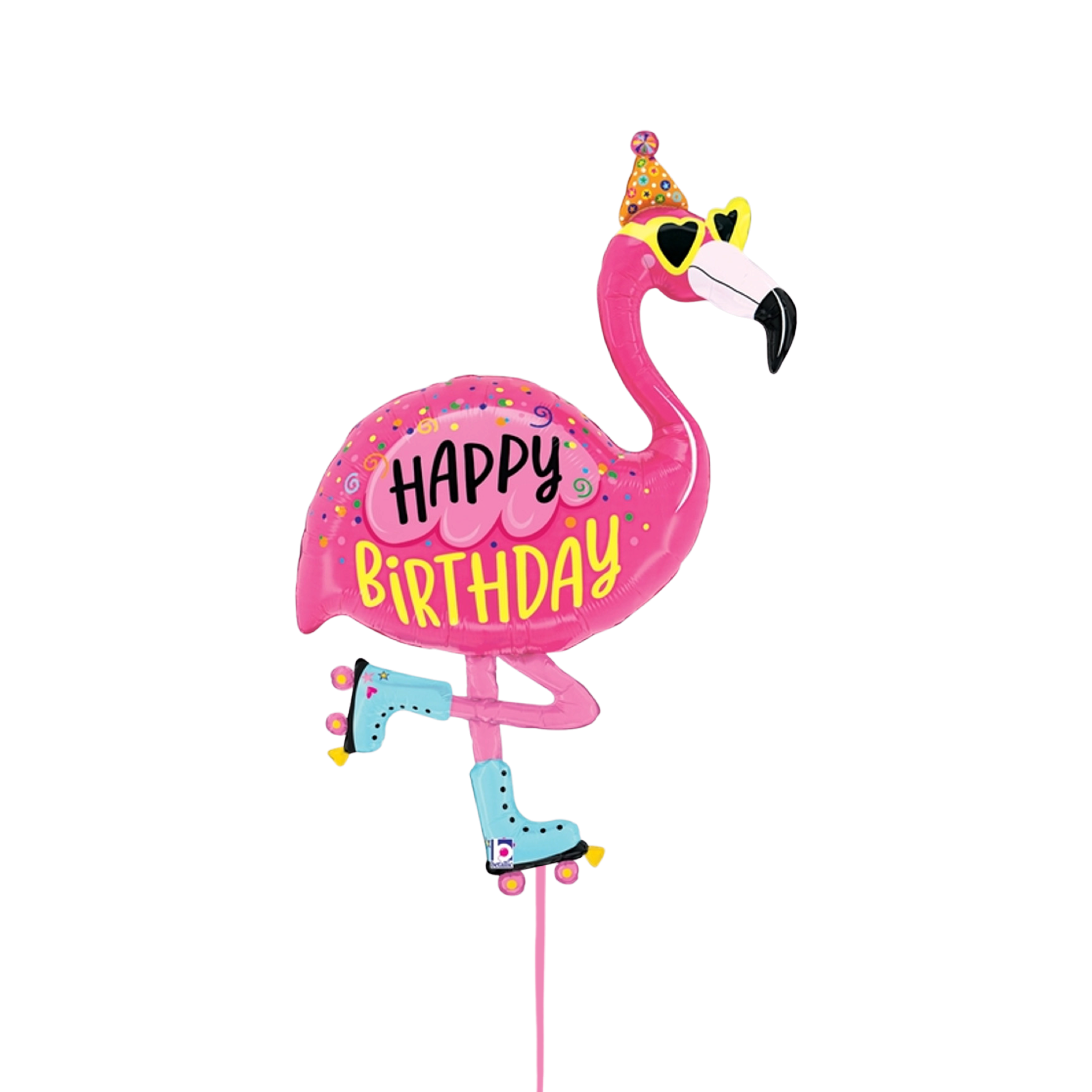 BASHES. Balloon Frannie Flamingo Happy Birthday Balloon