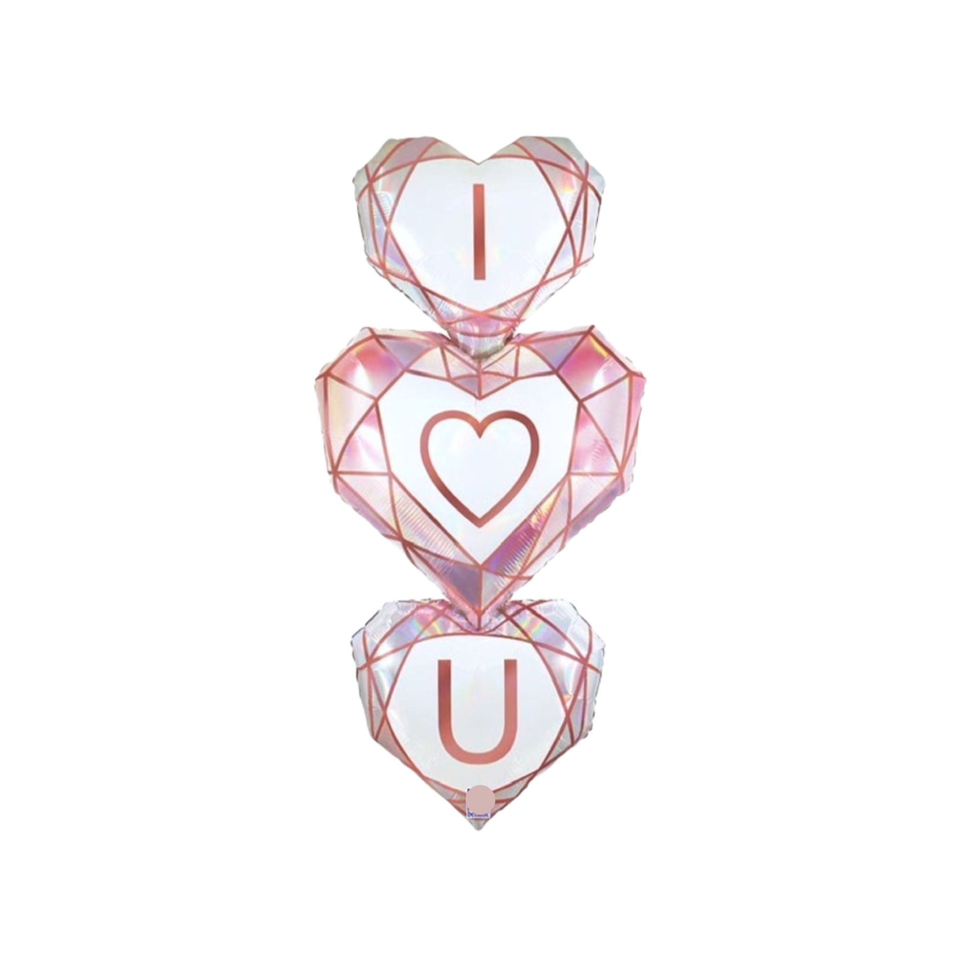 BASHES. Balloon I Heart You Iridescent Stacked Balloon