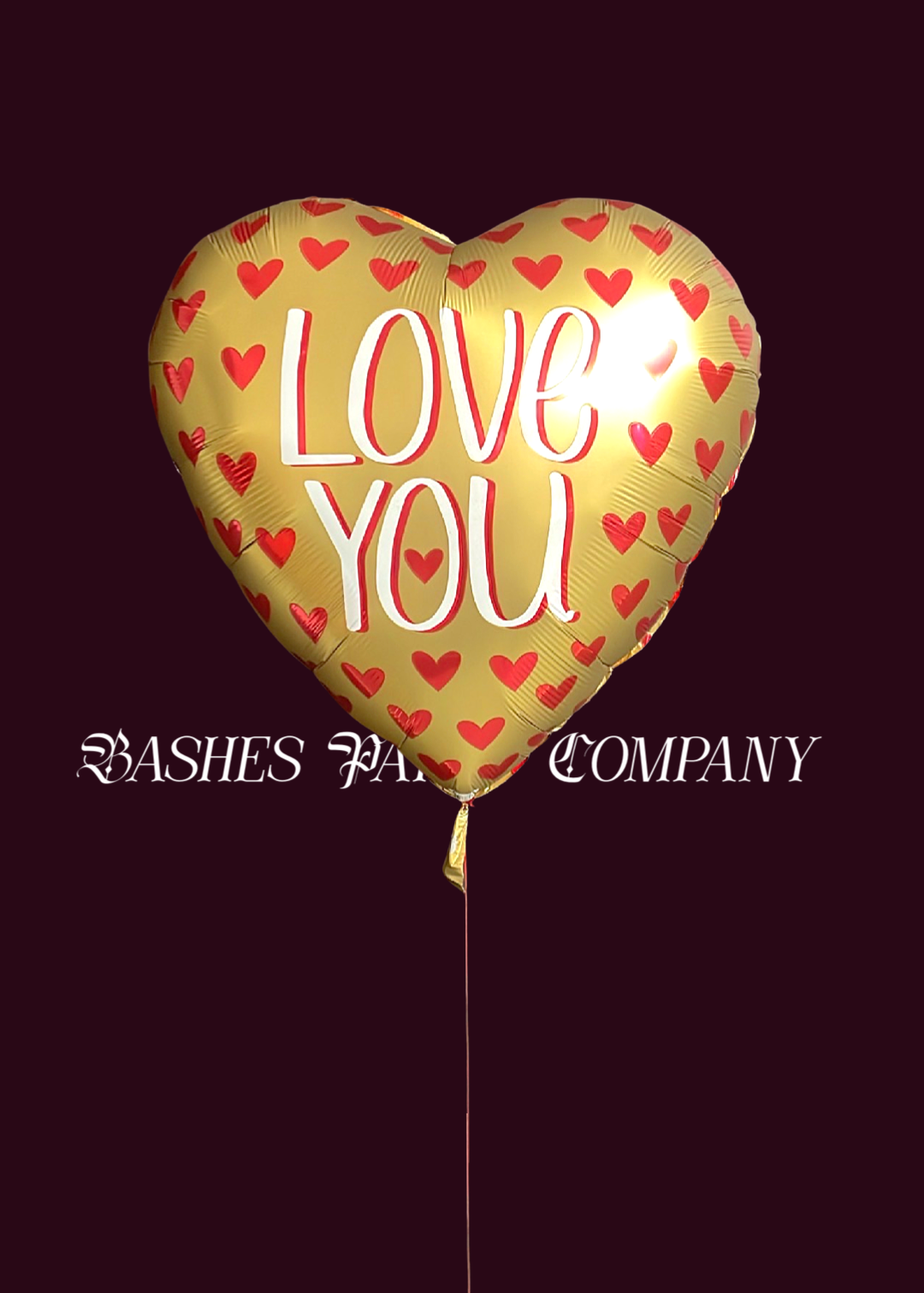 BASHES. Balloon Love You Multi Hearts Balloon