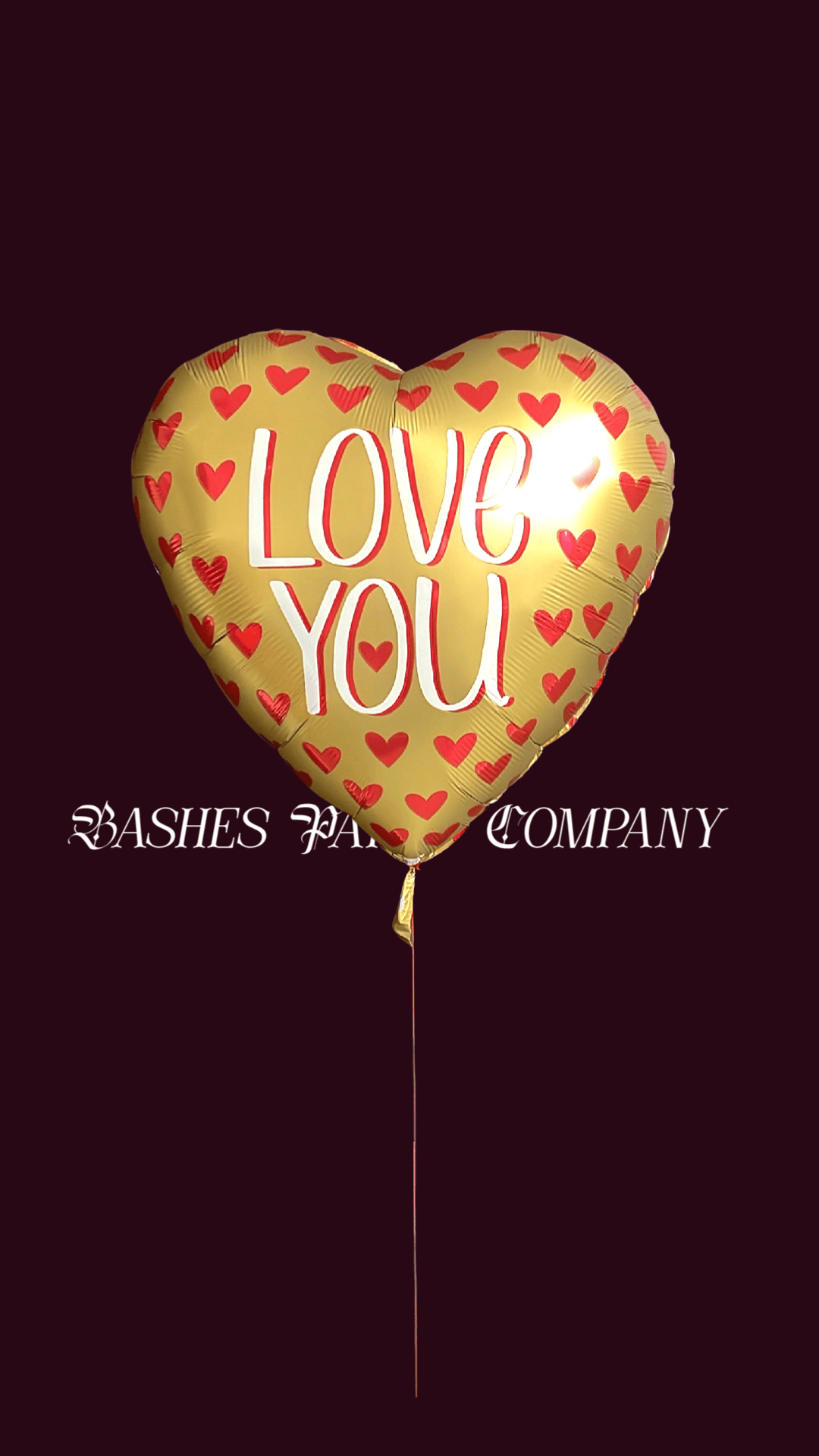 BASHES. Balloon Love You Multi Hearts Balloon