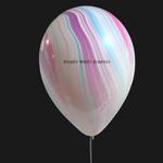 BASHES. Balloon Purple + White Marble Latex Balloons