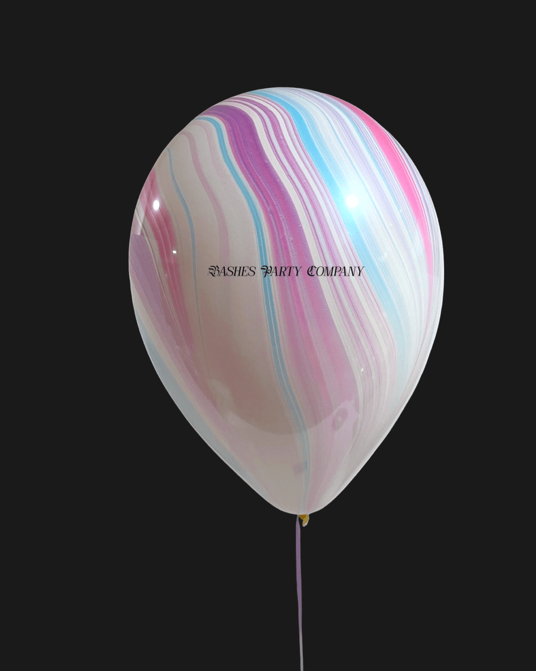 BASHES. Balloon Purple + White Marble Latex Balloons