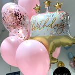 BASHES. Balloon Rose Gold Birthday Cake Balloon
