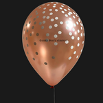 BASHES. Balloon Rose Gold Dotfetti Latex Balloons