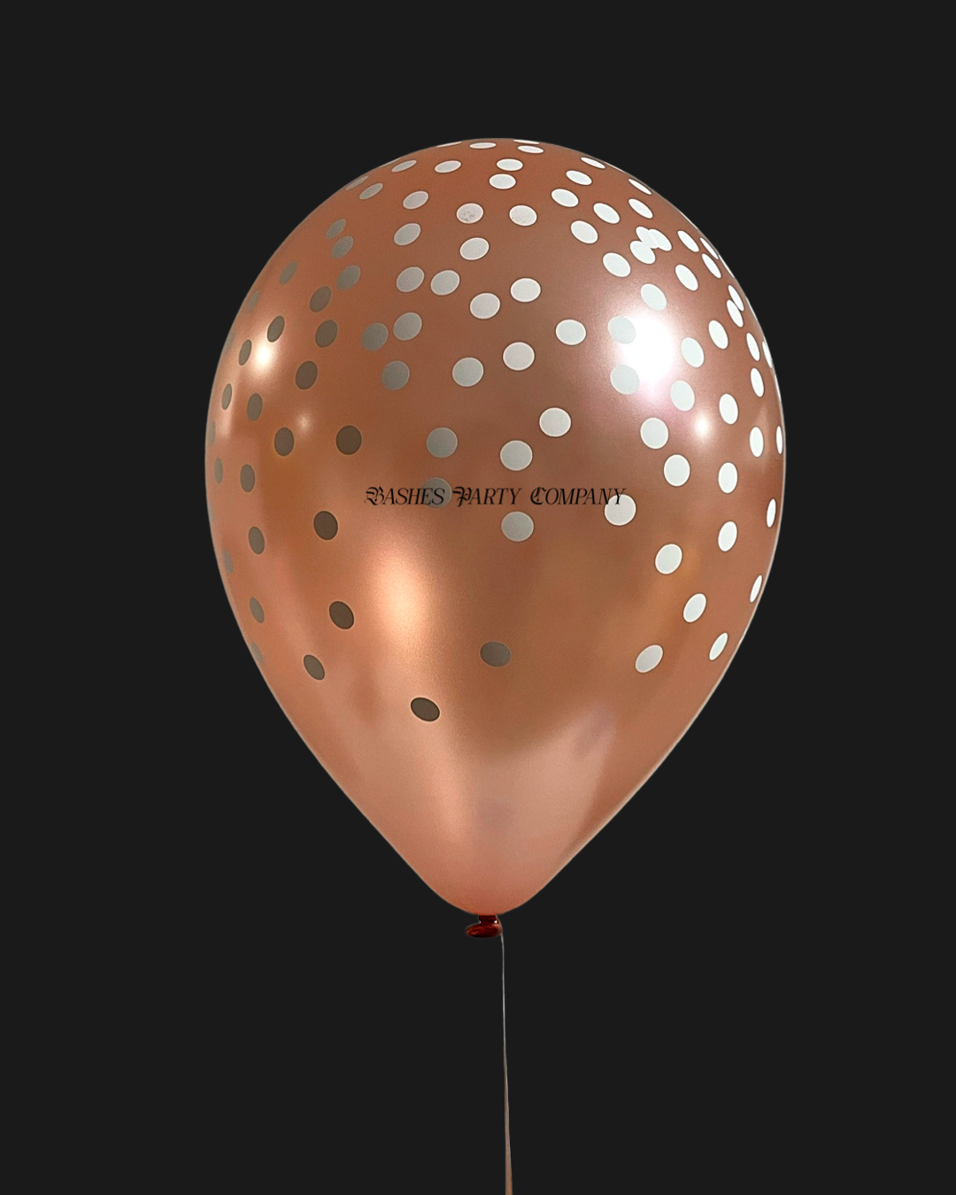 BASHES. Balloon Rose Gold Dotfetti Latex Balloons
