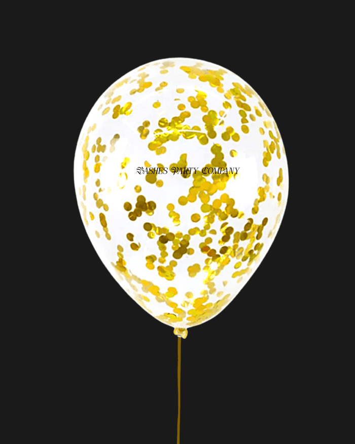 BASHES. Signature Gold Confetti Balloons