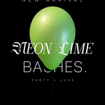 BASHES. Balloon Set Neon Lime Latex Balloon Set