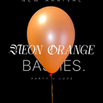 BASHES. Balloon Set Neon Orange Latex Balloon Set