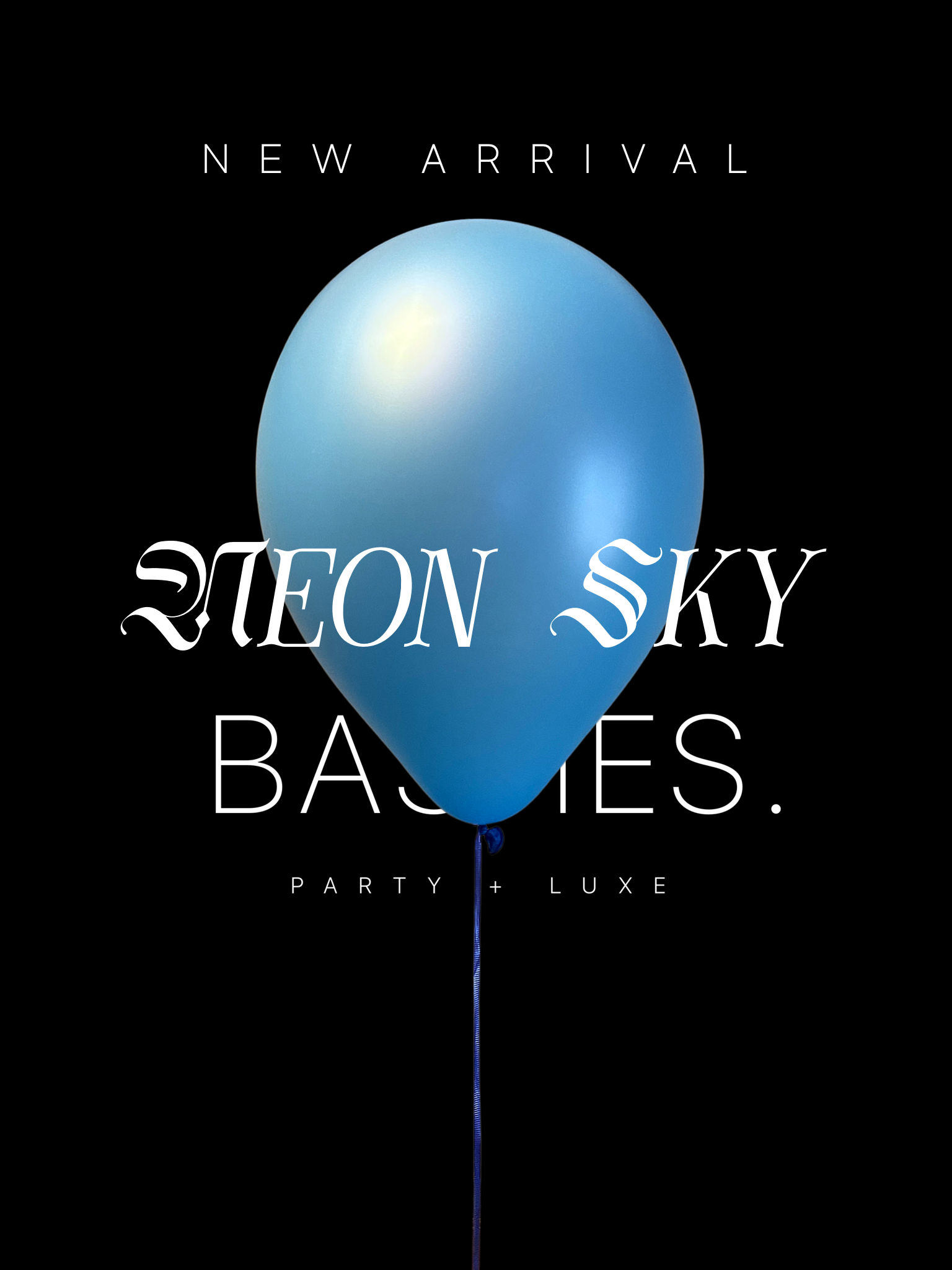 BASHES. Balloon Set Neon Sky Latex Balloon Set