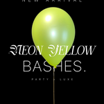 BASHES. Balloon Set Neon Yellow Latex Balloon Set