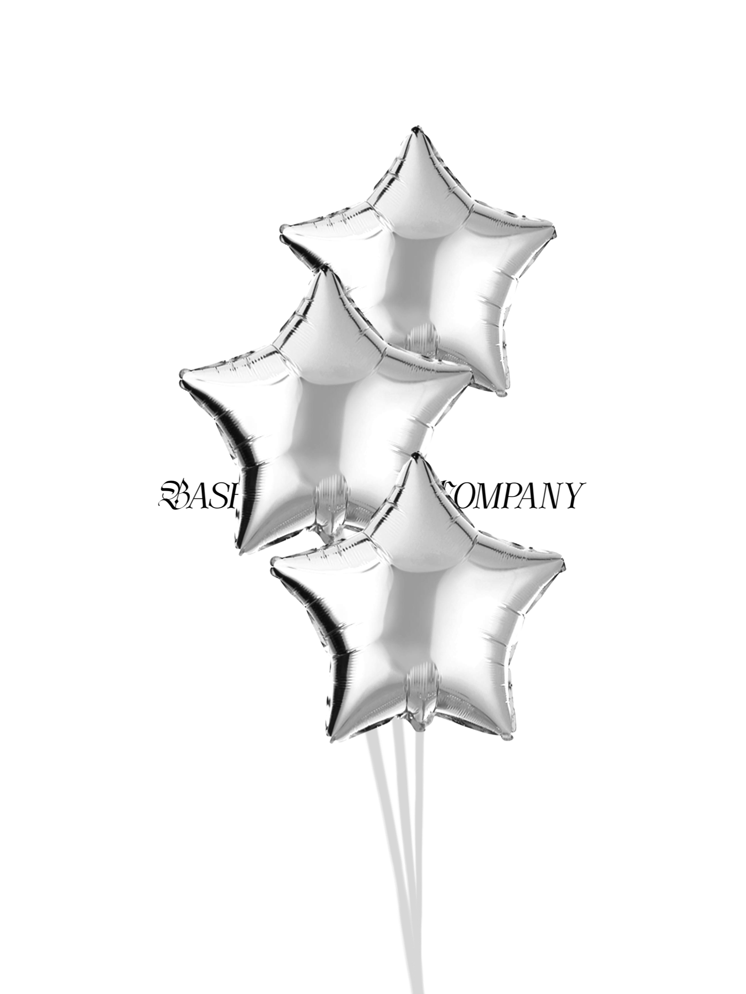 BASHES. Balloon Set Silver Midnight Wishing Star Balloon Set
