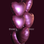 BASHES. Balloon Set The Satin Plum Heart Balloon Bundle