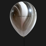 BASHES. Balloons Black & White Marble Latex Balloons