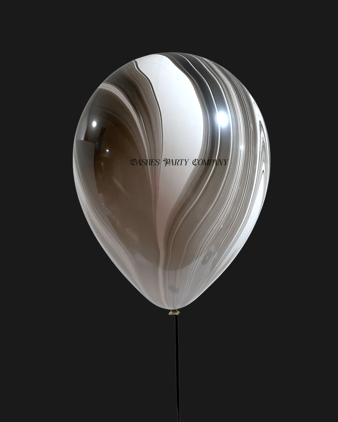 BASHES. Balloons Black & White Marble Latex Balloons