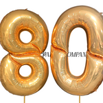 BASHES. Balloons Gold Colossal Number Balloon