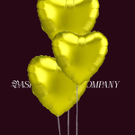 BASHES. Balloons Matte Citron Heart Balloon Set