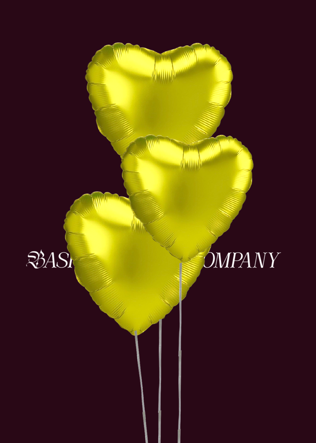 BASHES. Balloons Matte Citron Heart Balloon Set