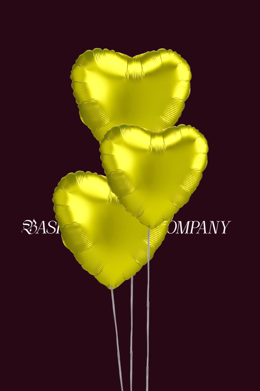 BASHES. Balloons Matte Citron Heart Balloon Set