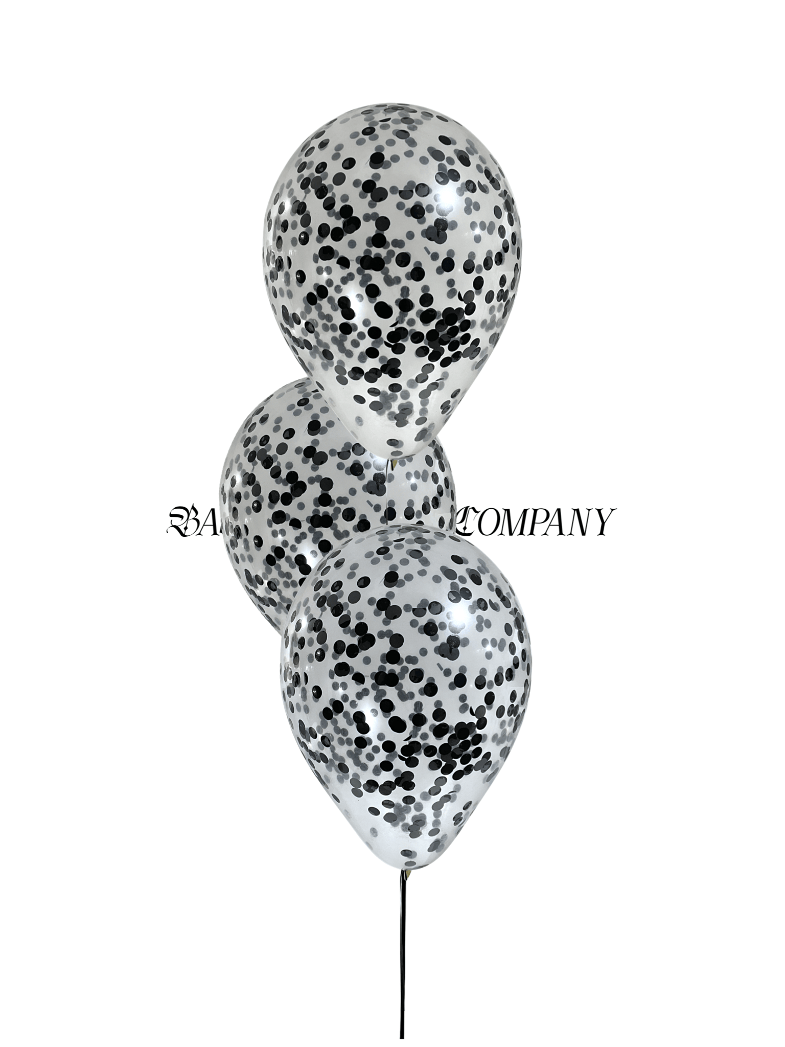 BASHES. Black Tie Confetti Balloon Set
