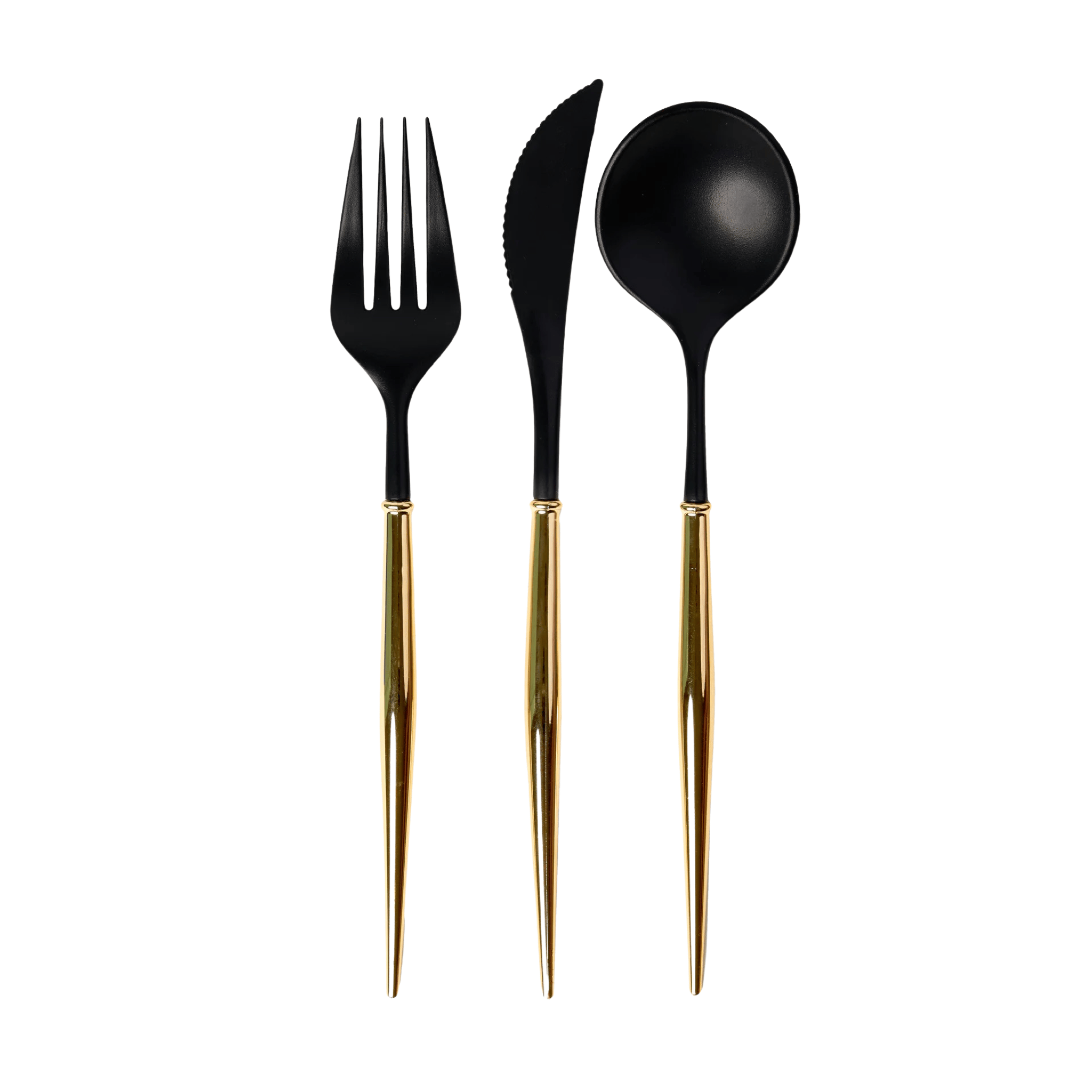 BASHES. Cutlery Modern Cutlery Set (Black/Gold)