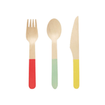 BASHES. Cutlery Tricolor Wooden Cutlery Set