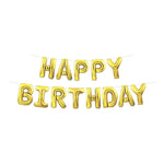 BASHES. Gold Birthday Balloon Banner