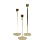 BASHES. Gold Taper Candle Holder Set