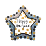 BASHES. Holographic Happy New Year Star Balloon