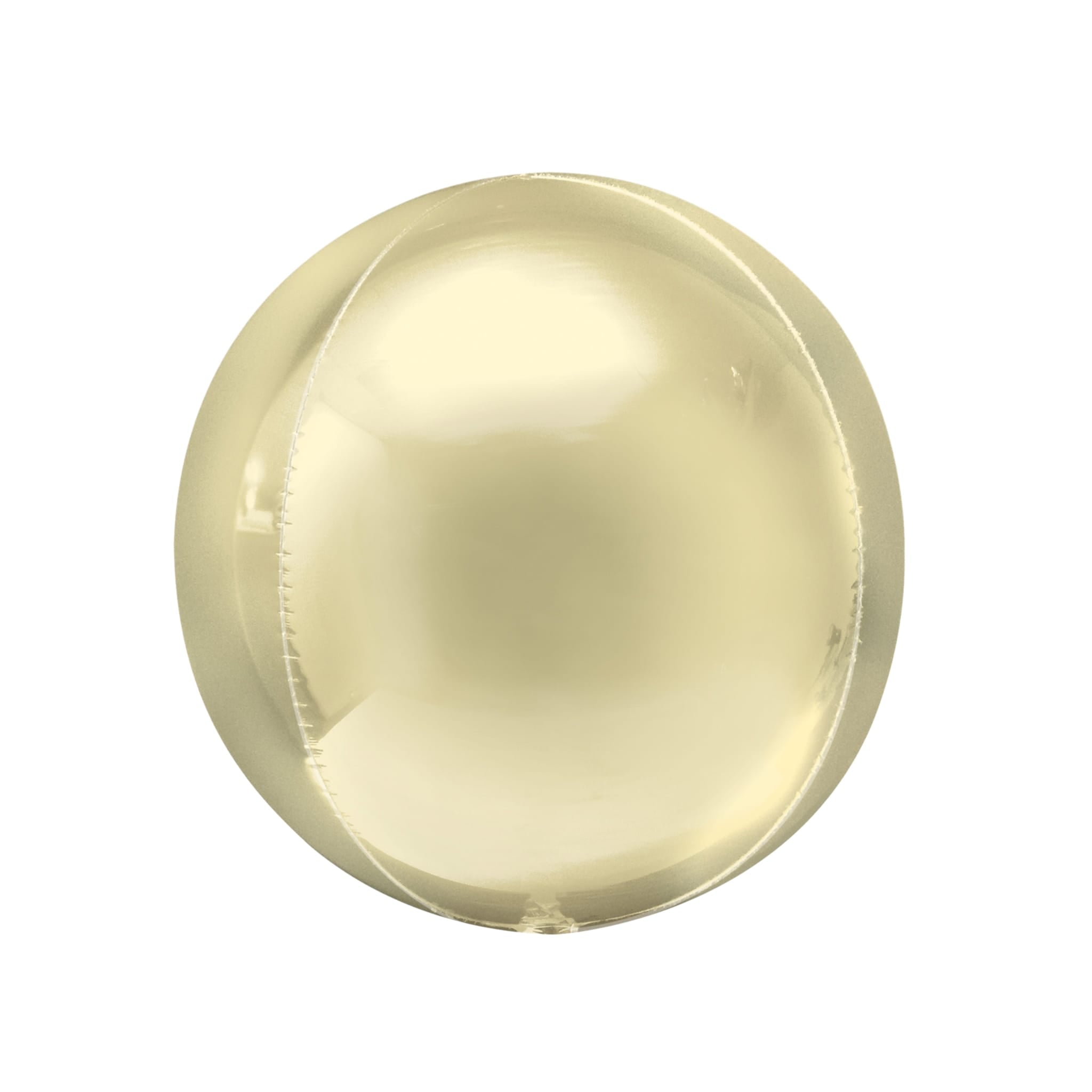 BASHES. Pale Yellow Metallic Sphere Balloon