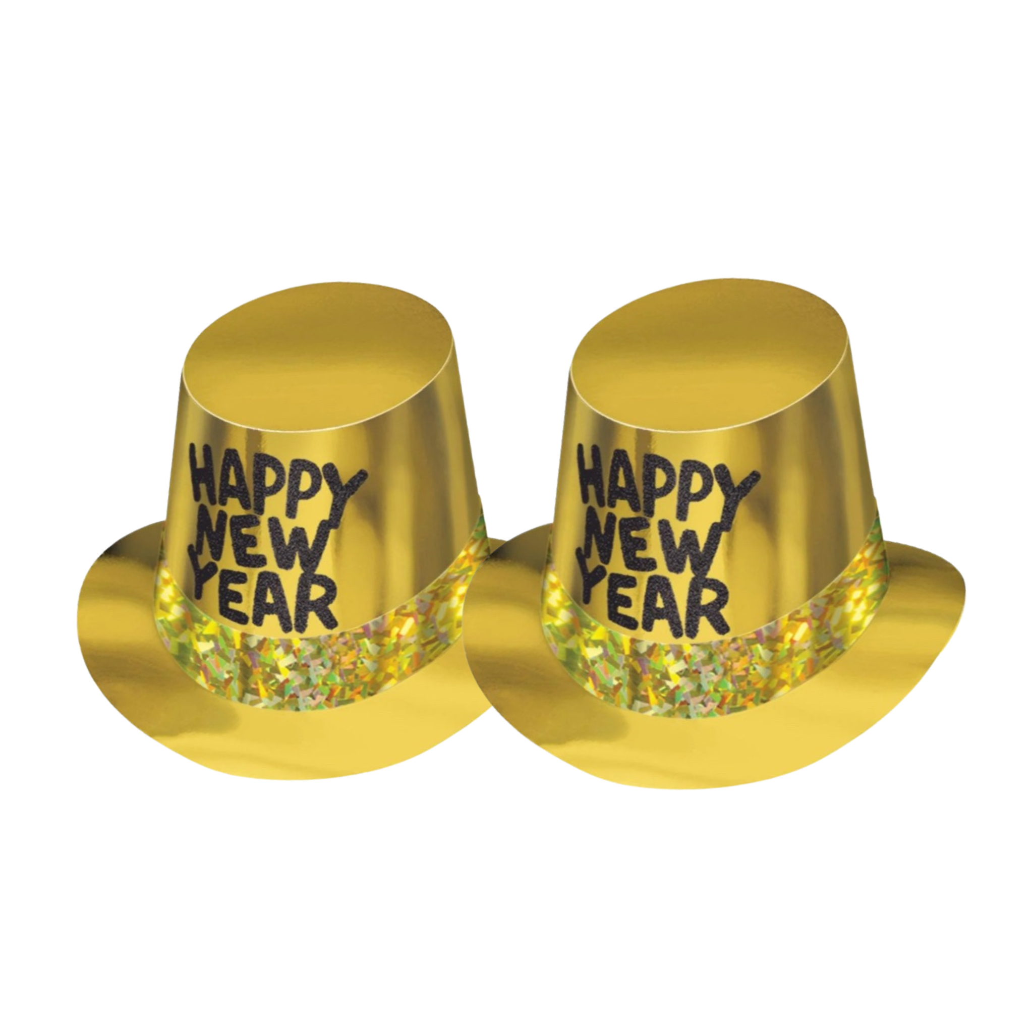 BASHES. Party Hat Gold Metallic Top Hat Duo