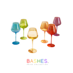 BASHES. Pride Rainbow Color Wine Glasses (Set of 6)