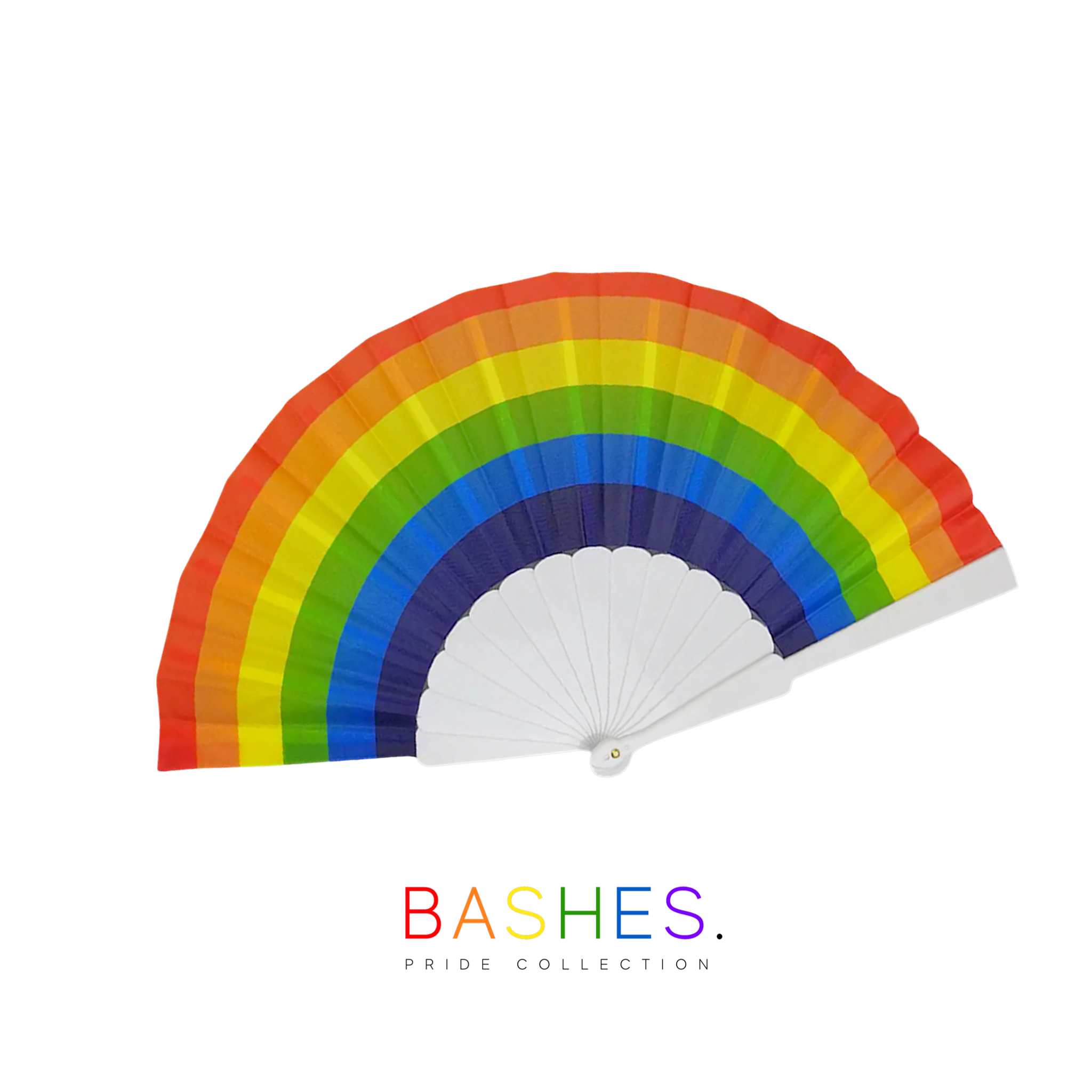 BASHES. Rainbow Pride Hand Fan
