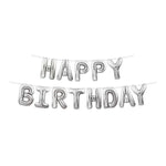 BASHES. Silver Birthday Balloon Banner