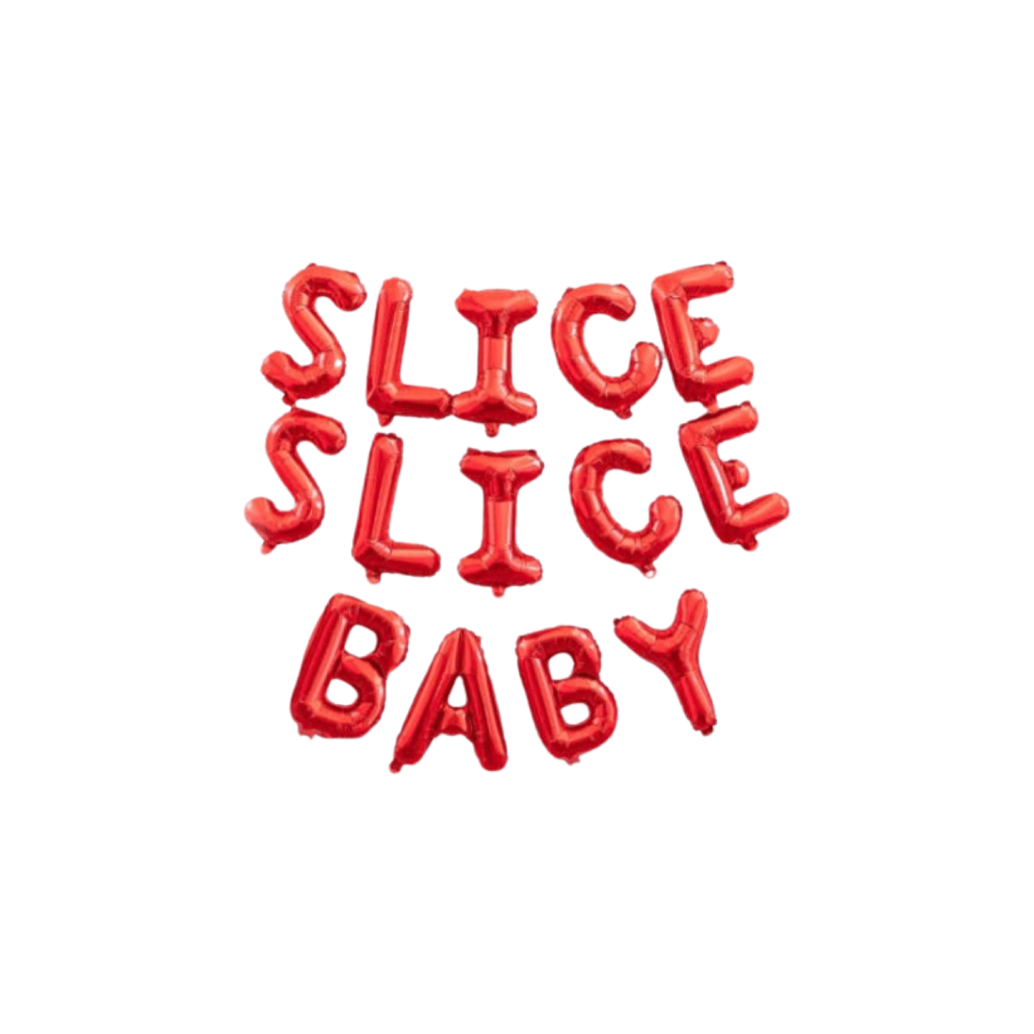 BASHES. Slice Slice Baby Letter Balloon Set
